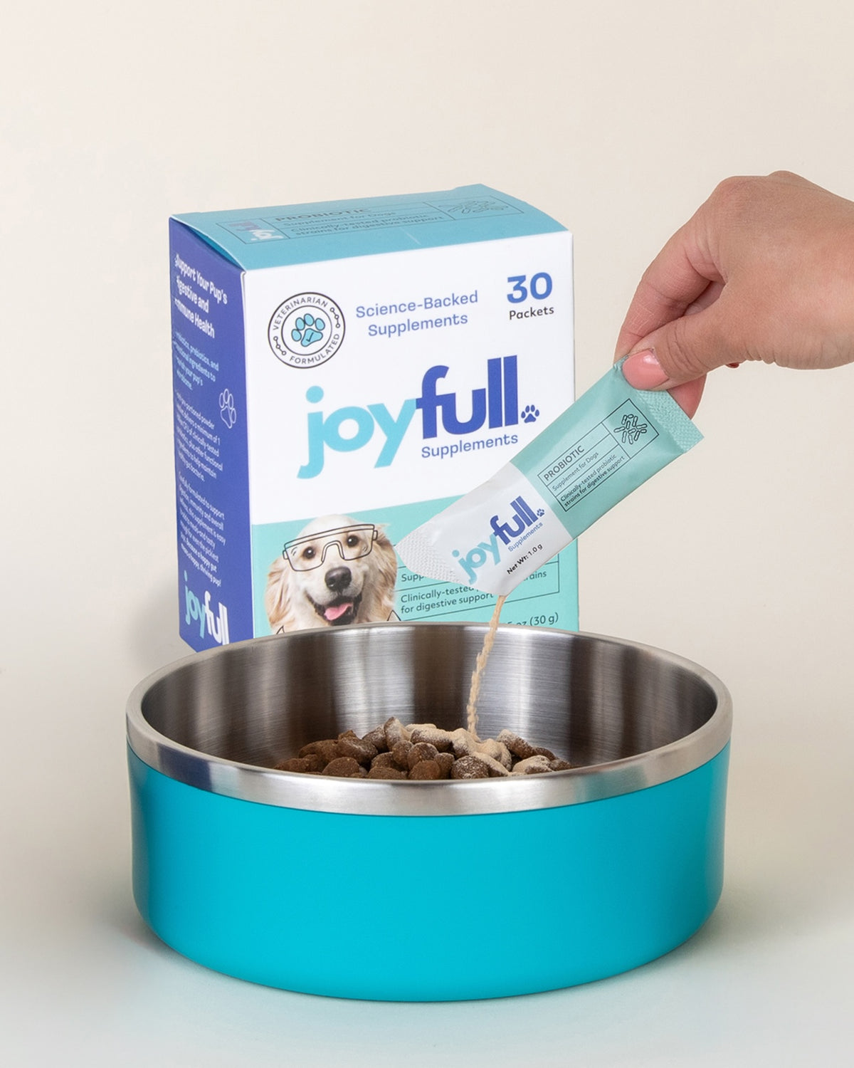 Joyfull Probiotic Supplement for Dogs - 30 Single-Serving Packets